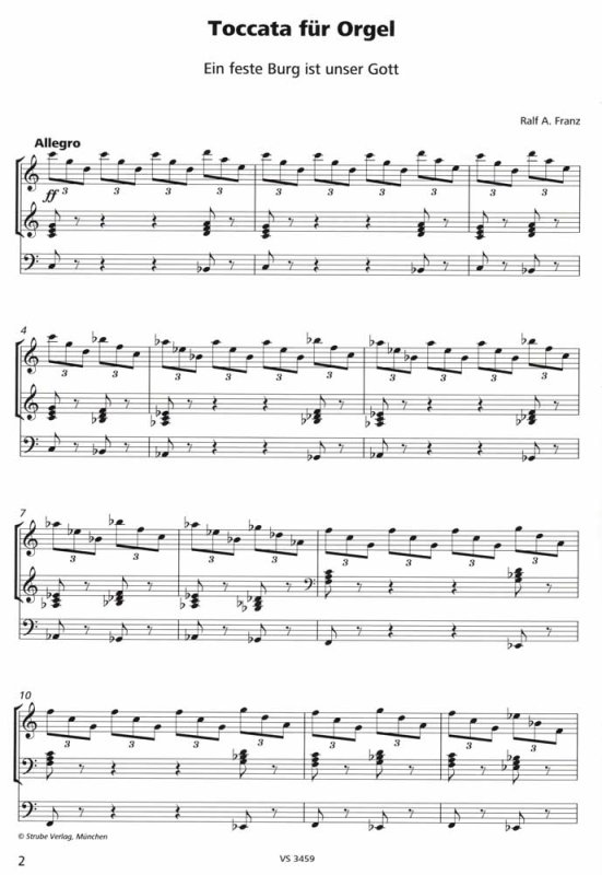 Orgel Toccata Ein feste Burg